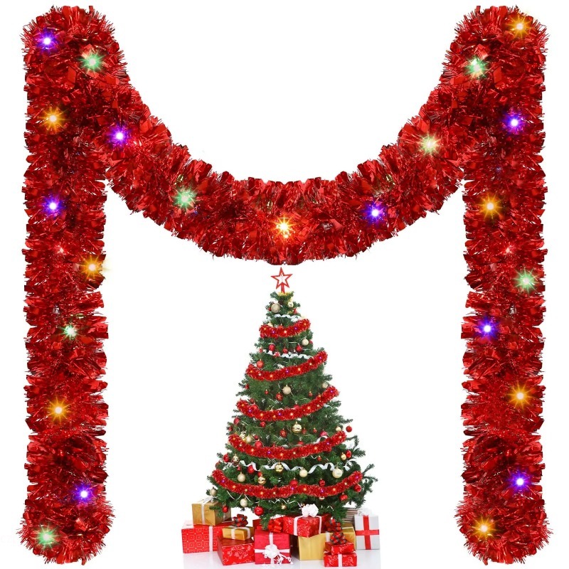 Tinsel Garland Decoration - 1 szt. 5-metrowa świąteczna girlanda z