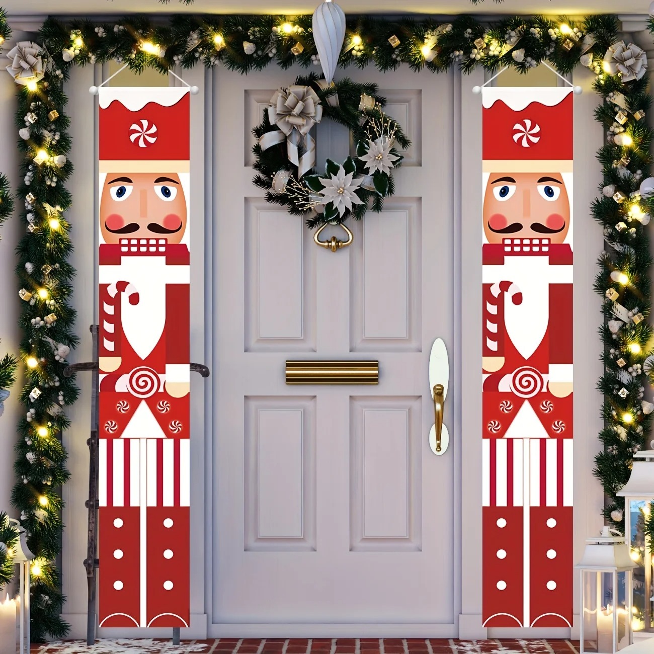 Nutcracker Figurine - Zestaw banerów świątecznych z nadrukiem dziadka