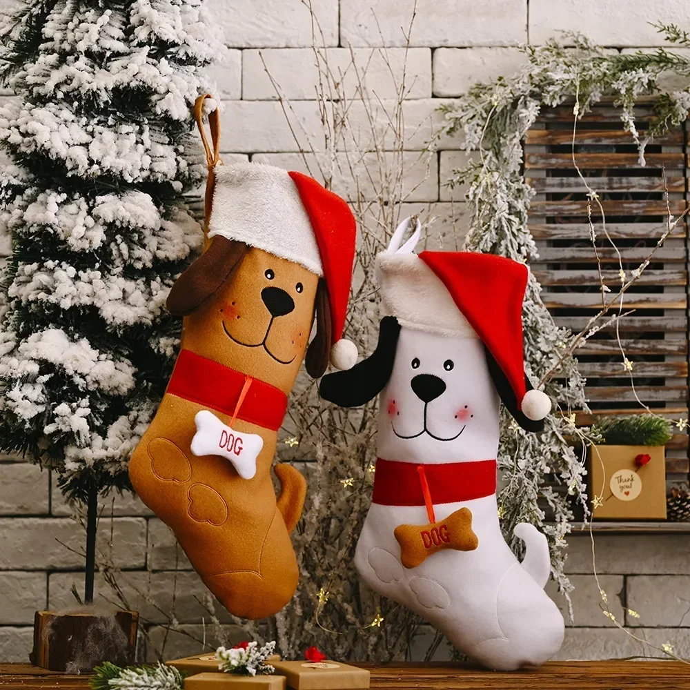 Kształt kości psa Pończochy św – Christmas Stocking Hanging recenzja i cena