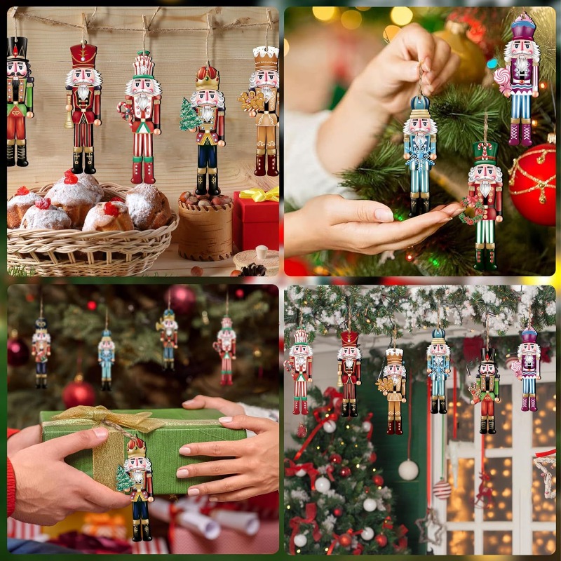 12/16 szt. drewnianych zawiesz – Nutcracker Figurine recenzja i cena